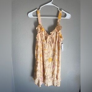 SO Floral Yellow and Pink Dress